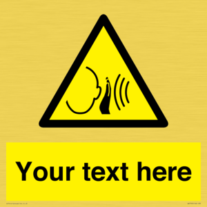 Custom warning sudden loud noise